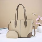 Wholesale Women Fashion Casual Bag Contrast Color Large Capacity Handbag Set - Image 3