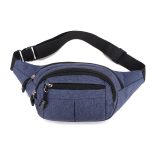 Unisex Casual Multi Pocket Design Solid Color Large Capacity Waist Chest Bag - Image 6