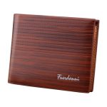 Men Casual Basic Letter Embossing Folding Design Multi-pocket PU Wallet - Image 7