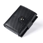 Men Fashion Casual Solid Color Three-Fold Automatic Pumple Card Multi-Card Wallet - Image 6