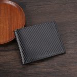 Men Fashion Simple Solid Color Carbon Fiber Pattern Large Capacity Multi Card Wallet - Image 5