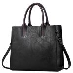 Women Fashion Casual Solid Color Large Capacity Handbag - Image 5