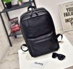 Casual Men Travel Bag Large Capacity Pu Leather Backpack - Image 6