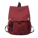 Wholesale Unisex Casual Breathable Waterproof Solid Color Pu Backpack - Image 4