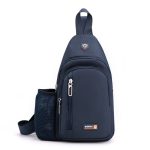 Wholesale Travel Sports Men Casual Zipper Design Solid Color Large Capacity Waist Shoulder Bag - Image 6