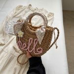 Wholesale Women Fashion Casual Vacation Straw Woven Beach Handbag - Image 5