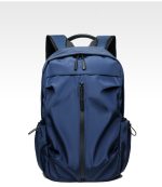 Wholesale Men Casual Zipper Design Solid Color Large Capacity Backpack - Image 6