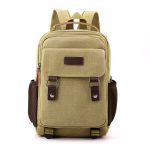 Men Leisure Sports Commuter Solid Color Canvas Backpacks Bag - Image 6