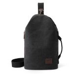 Men Leisure Sports Commuter Canvas Chest Bag - Image 6