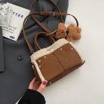 Women Fashion Casual Large Capacity Plush Handbag - Image 4