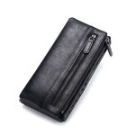 Wholesale Men Casual Zipper Solid Color Purse - Image 6