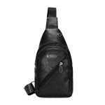 Wholesale Men Casual Commuter Zipper PU Chest Bag - Image 6
