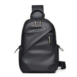 Wholesale Men Fashion Casual Basic Commuter Solid Color Nylon Chest Bag - Image 6