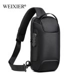 Wholesale Men Fashion Casual Oxford Password Zip Lock Chest Bag - Image 13