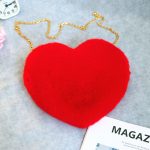 Wholesale Women Fashion Valentine'S Day Heart Peach Heart Plush Chain Bag - Image 15