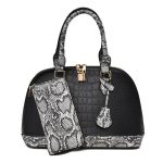 Wholesale Women Fashion Casual Crocodile Pattern Handbag Two-Piece Bag