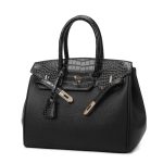 Wholesale Women Fashion Large Capacity Serpentine Pattern Stitching Handbag - Image 6