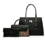 Wholesale Women Fashion Casual Leopard Print 3-Piece Set Handbags