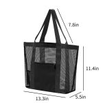 Wholesale Women Fashion Casual Color Block Grid Beach Bag - Image 6