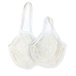 Wholesale Fashion Casual Solid Color Cotton Knitted Shopping Net Bag Beach Bag - Image 6