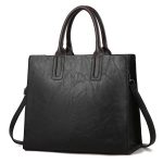 Wholesale Women Fashion Simple Retro Solid Color Large Capacity Handbag - Image 6