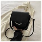 Wholesale Women Fashion Versatile Square Solid Color Saddle Shoulder Bag - Image 9