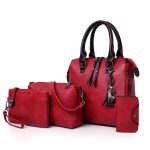 Women Retro Zipper Large Capacity Handbag Sets - Image 6