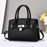 Wholesale Women Fashion Casual Solid Color Litchi Pattern Handbag - Image 4