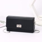 Women Fashion Casual Simple Solid Color Chain Small Square Shoulder Bag - Image 6