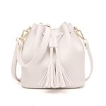 Wholesale Women Fashion Tassel Drawstring Pu Bucket Bag - Image 6
