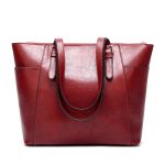 Wholesale Fashion Women Vintage Oil Wax Leather Large Capacity Tote Bag - Image 9