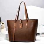 Wholesale Women Color Blocking Pu Leather Tote Bag - Image 5