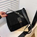 Women Fashion Retro Solid Color Frosted Shoulder Bag - Image 6