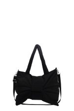 Wholesale Women Fashion Elegant Solid Color Bowknot Nylon Cloth Shoulder Bag - Image 6