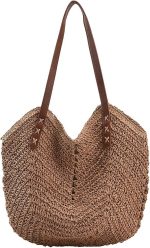 Wholesale Women Fashion Casual Straw Woven Large Capacity Vacation Tote Bag - Image 5