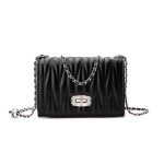 Women Fashion Casual Solid Color Chain Small Square Shoulder Bag - Image 5