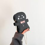 Wholesale Women Fashion Creative Cute Cartoon Solid Color Gingerbread-Man Shoulder Bag - Image 6