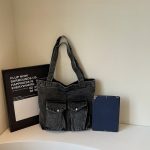 Wholesale Women Fashion Casual Large Capacity Denim Tote Bag - Image 2