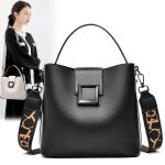 Wholesale Women Fashion Casual Letter Printed Strap Bucket Handbag - Image 2