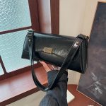 Wholesale Women Fashion Retro Solid Color Rectangular Shoulder Bag - Image 6