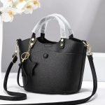 Wholesale Women Fashion Casual Solid Color Portable Bucket Handbag - Image 5