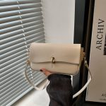 Women Fashion Casual Solid Color Baguette Shoulder Bag - Image 6