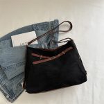 Wholesale Vintage Large Capacity Solid Shoulder Tote Bag - Image 6