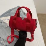 Wholesale Women Fashion Simple Solid Color Cylindrical Shoulder Bag - Image 6