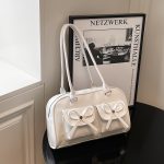 Women Fashion Casual Simple Solid Color Large Capacity Shoulder Bag - Image 6