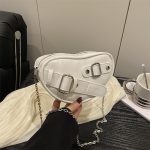 Wholesale Women Fashion Cool Solid Color Love-Shaped Belt Shoulder Bag - Image 6