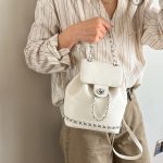 Wholesale Women Fashion Casual Solid Color Chain Backpack - Image 6