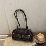 Wholesale Women Fashion Casual Solid Color Multi-Pocket Shoulder Bag - Image 6