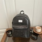 Wholesale Women Fashion Casual Solid Color Imprint Backpack - Image 6