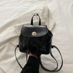 Wholesale Women Fashion Casual Retro Solid Color Backpack - Image 5